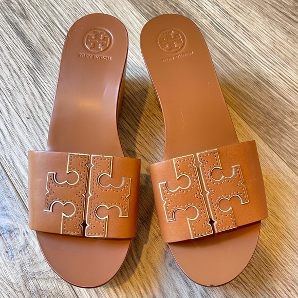 Tory Burch • Patty Leather Platform Wedge size 5.5 - Picture 2 of 10